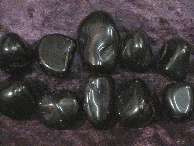 Tumbled Stone - Black Agate